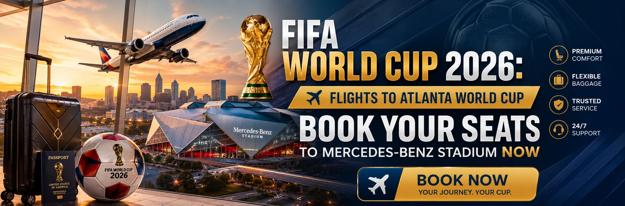 Atlanta World Cup Flights 2026 – Book Your Seats to Mercedes-Benz Stadium Now