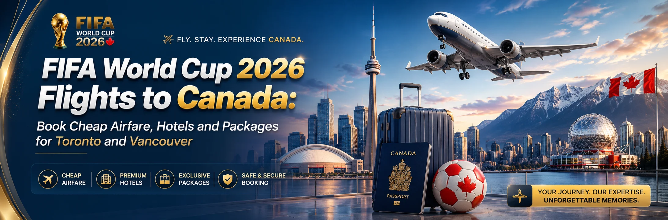 FIFA World Cup 2026 Flights to Canada – Book Cheap Airfare, Hotels and Packages for Toronto and Vancouver