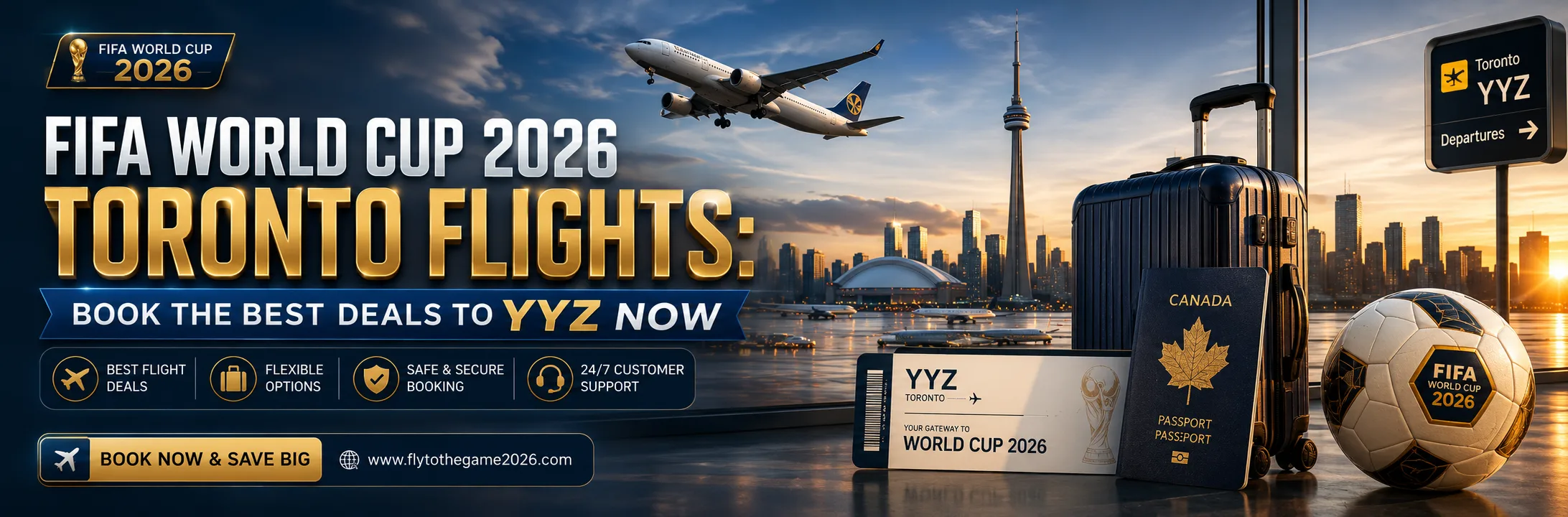 Toronto World Cup Flights 2026 – Book the Best Deals to YYZ Now