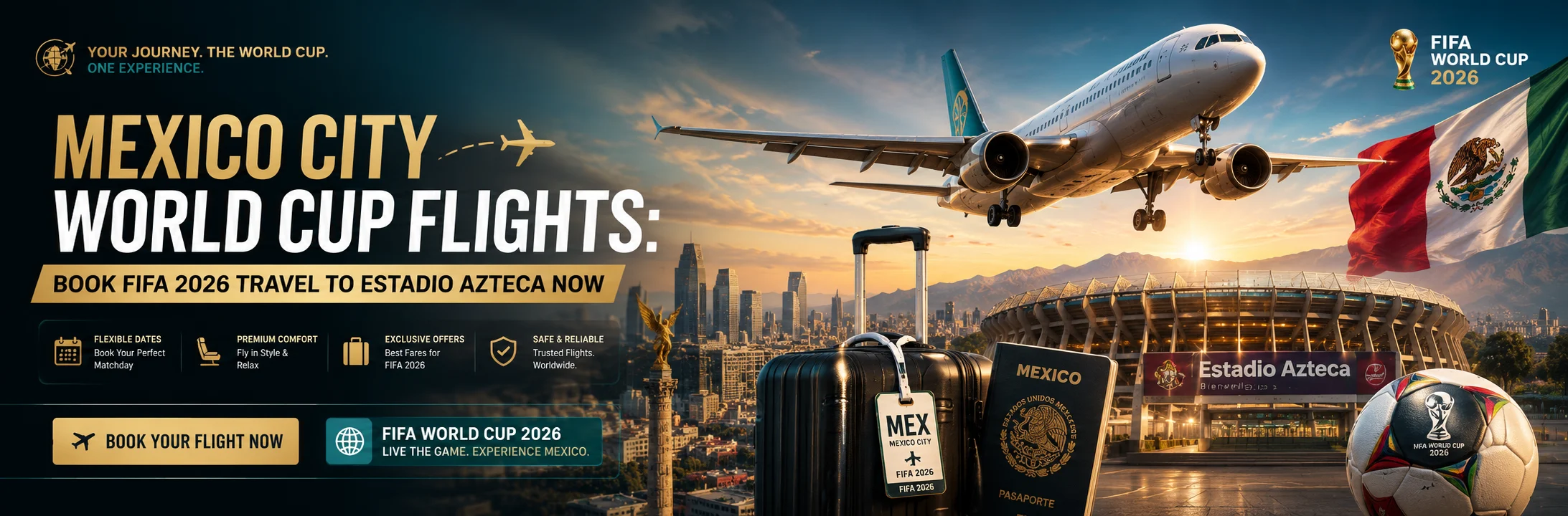 Mexico City World Cup Flights 2026 – Travel to Estadio Azteca Now