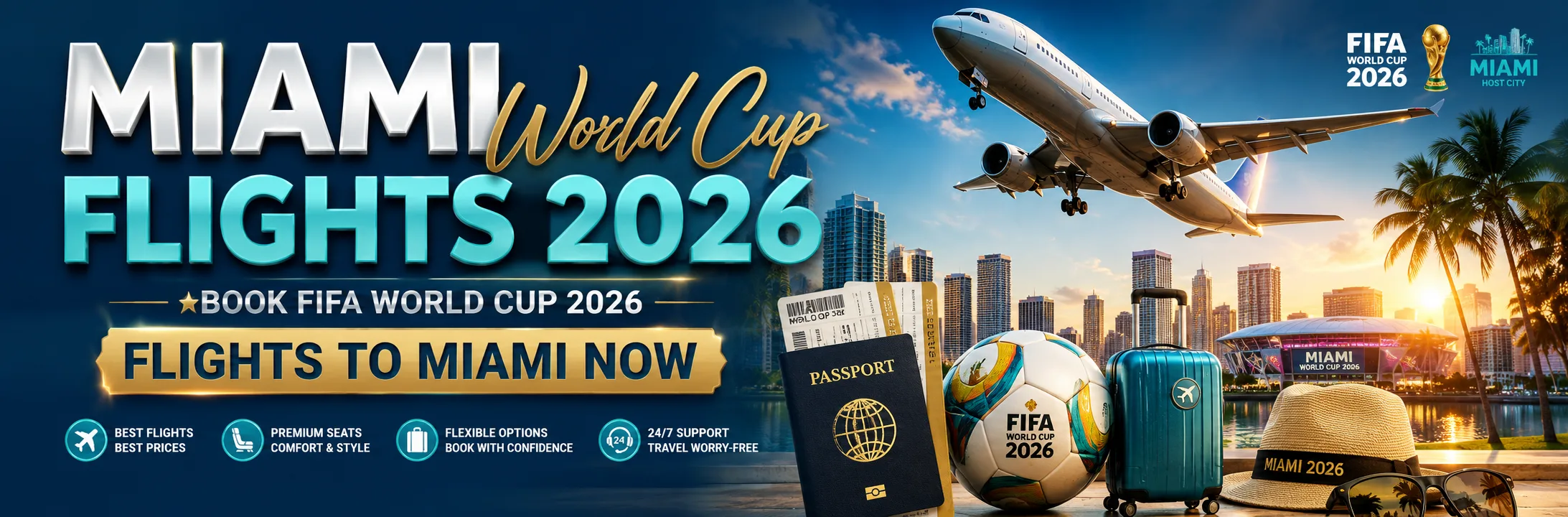 Miami World Cup Flights 2026 – Book FIFA World Cup 2026 Flights to Miami Now