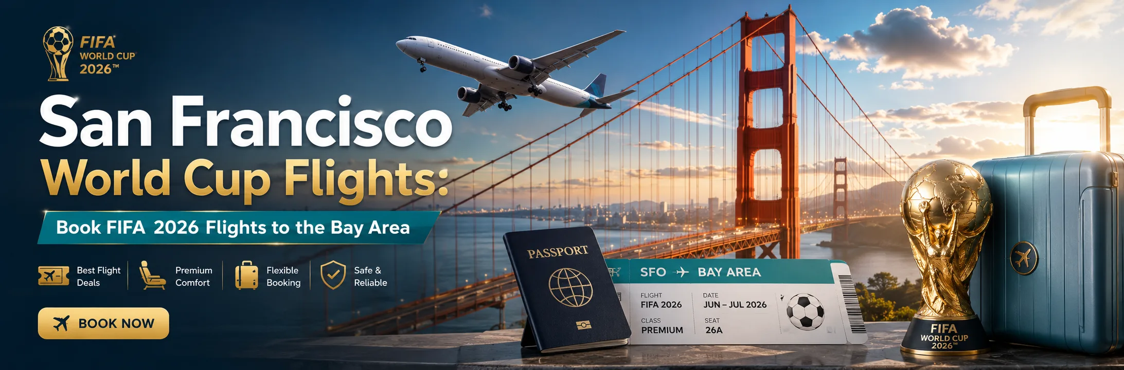 San Francisco World Cup Flights – Book FIFA 2026 Flights to the Bay Area
