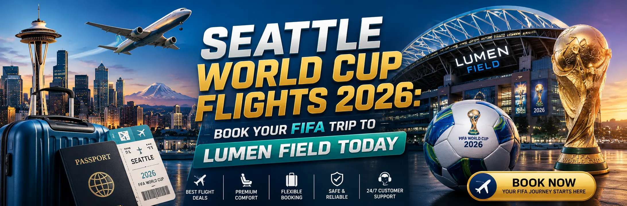 Seattle World Cup Flights 2026 – Book Your FIFA Trip to Lumen Field Today