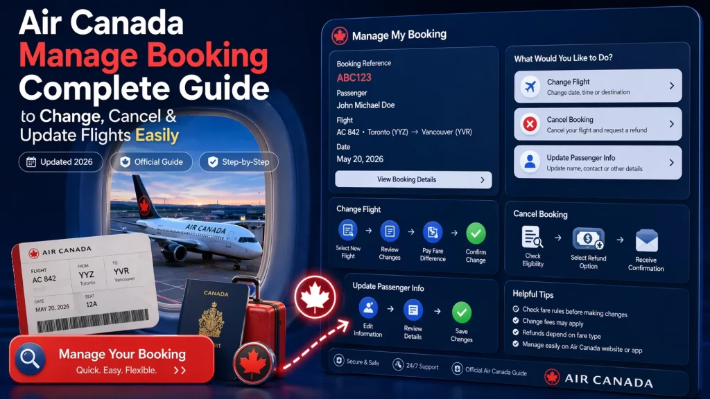 Air Canada Manage Booking Complete Guide to Change Cancel & Update Flights Easily