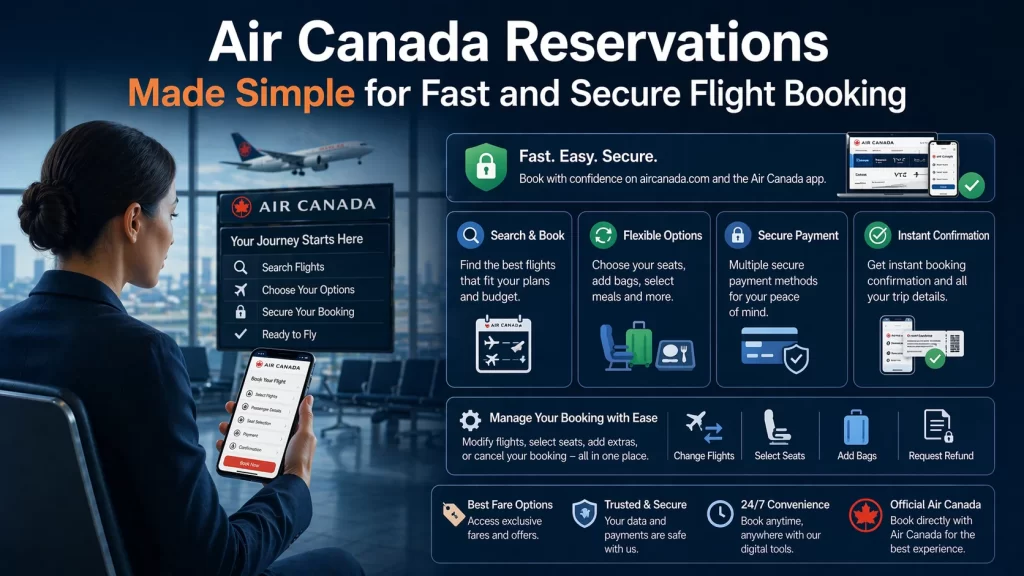 Air Canada Reservations Made Simple for fast and secure flight booking