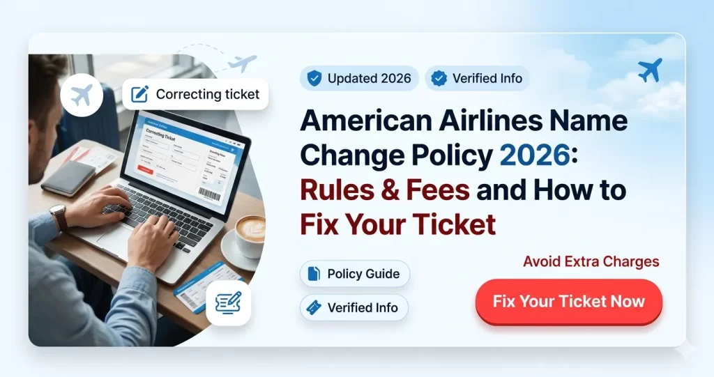 American Airlines Name Change Policy 2026: Rules, Fees and How to Fix Your Ticket