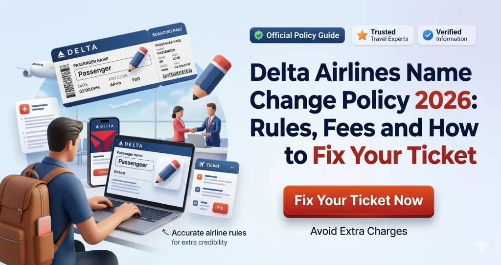 Delta Airlines Name Change Policy 2026: Rules, Fees and How to Fix Your Ticket