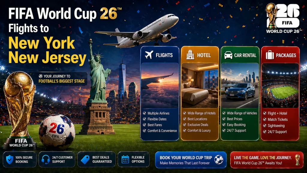 FIFA World Cup 26 Flights to New York New Jersey